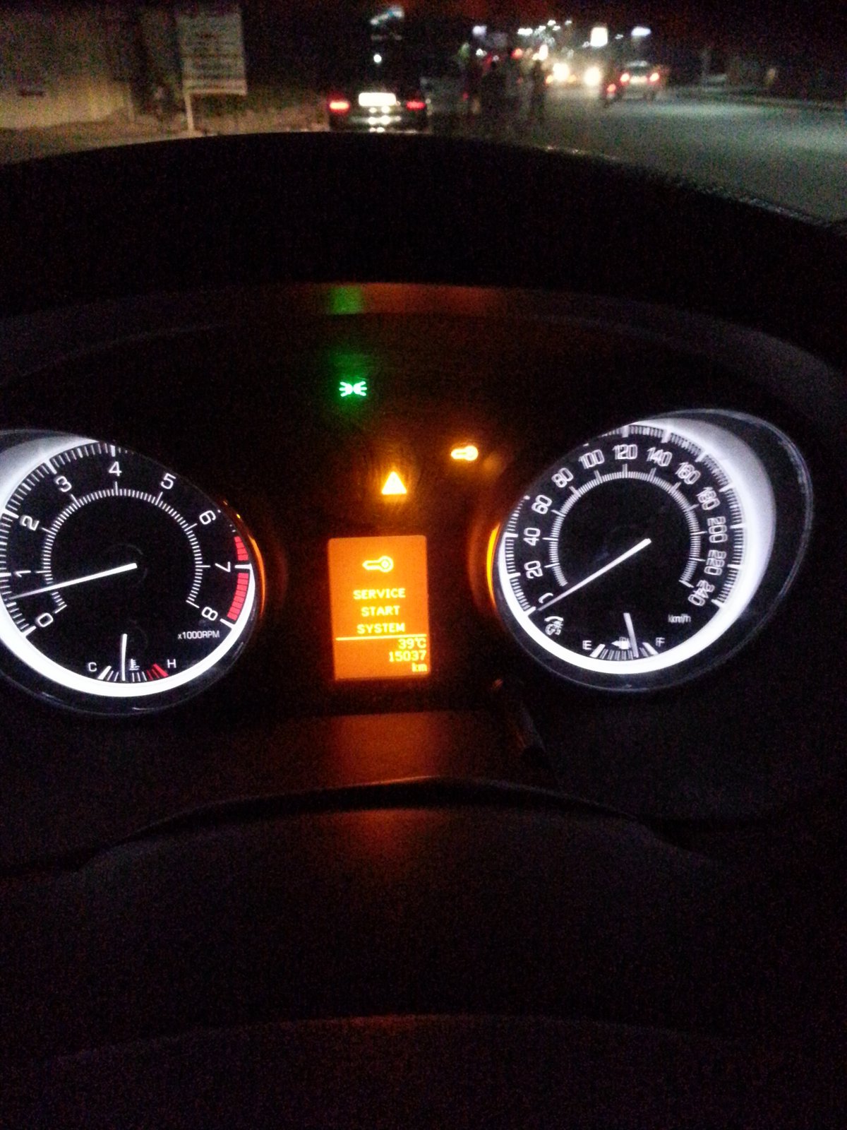I also get the immobiliser indiacator.