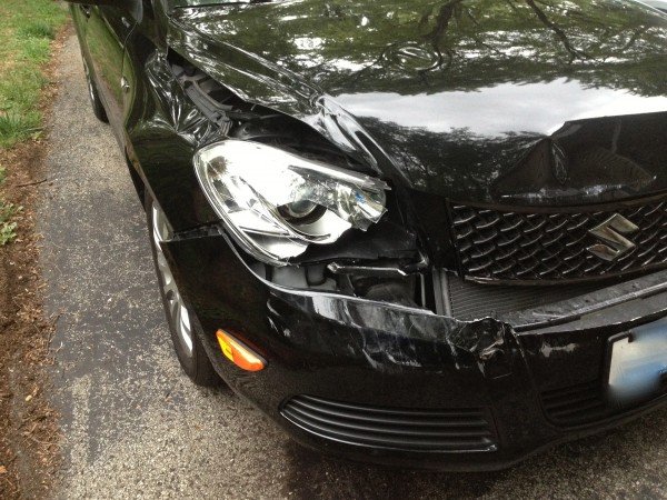 crunched front passenger side