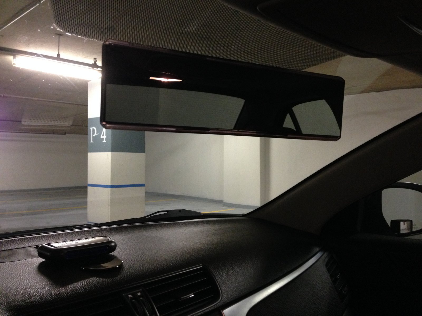 JDM Flat mirror for larger rear viewing area.